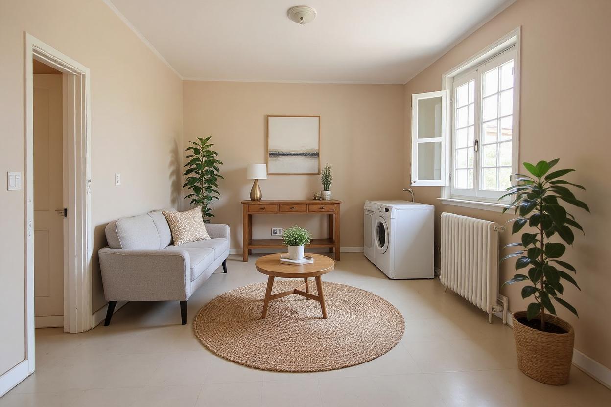 Buanderie après home staging virtuel avec ChangeTonIntérieur