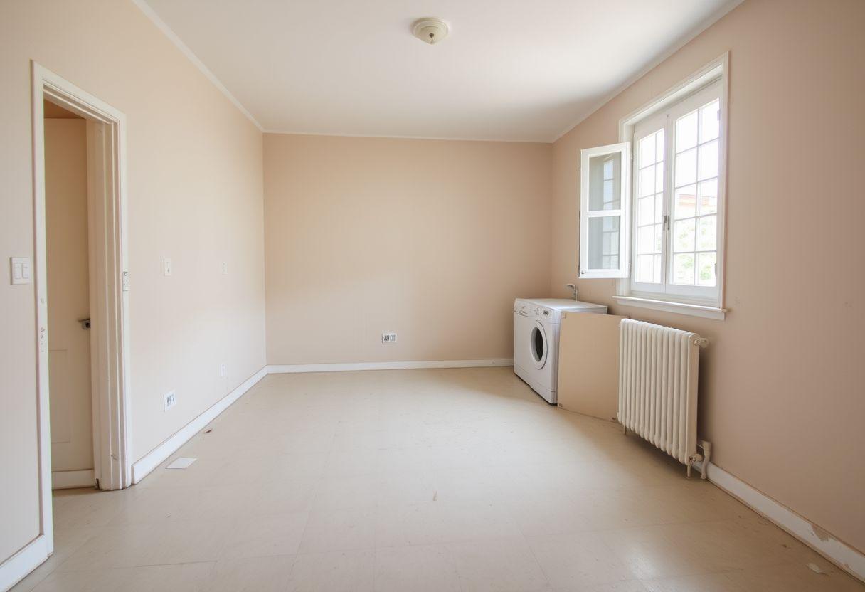 Buanderie vide, avant home staging