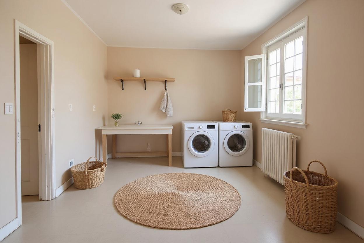 Home staging buanderie : ambiance Minimaliste