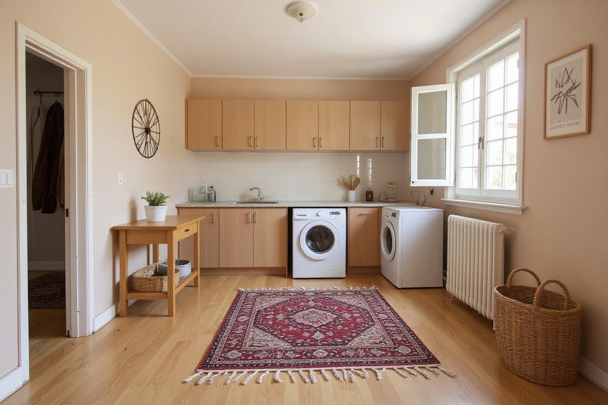 Home staging buanderie : ambiance Scandinave