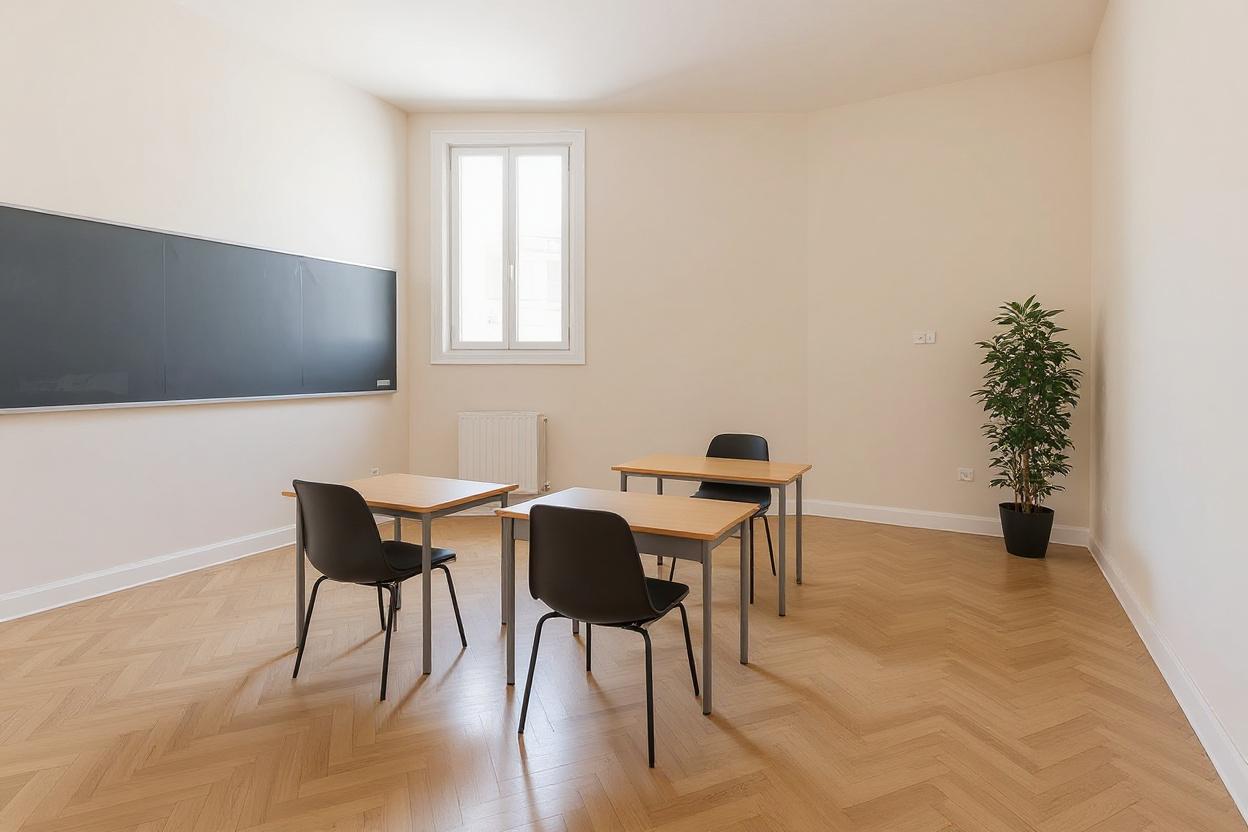 Home staging salle de classe : ambiance Minimaliste