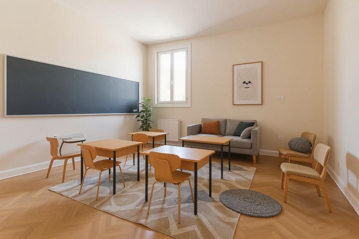 Home staging salle de classe : ambiance Scandinave