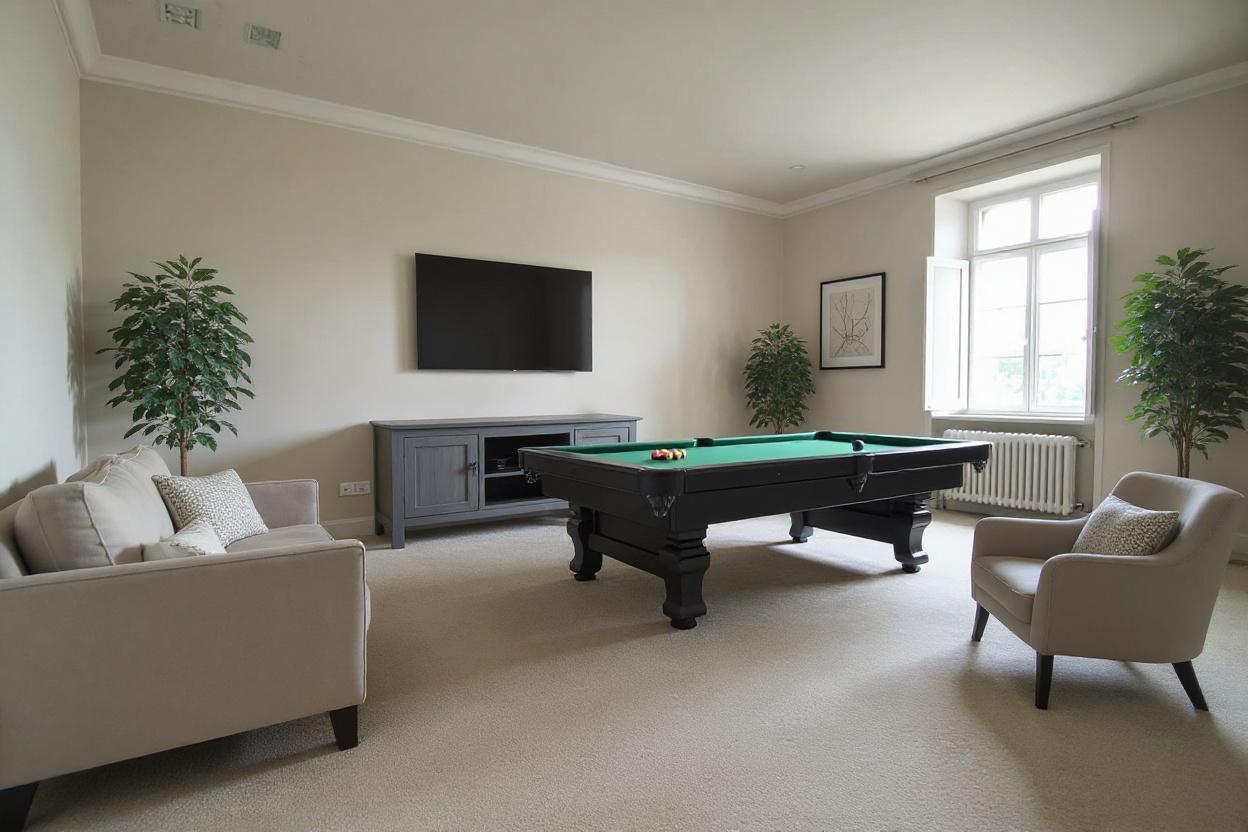 Gaming room après home staging virtuel avec ChangeTonIntérieur