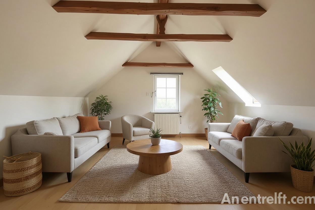 Grenier / Combles après home staging virtuel avec ChangeTonIntérieur