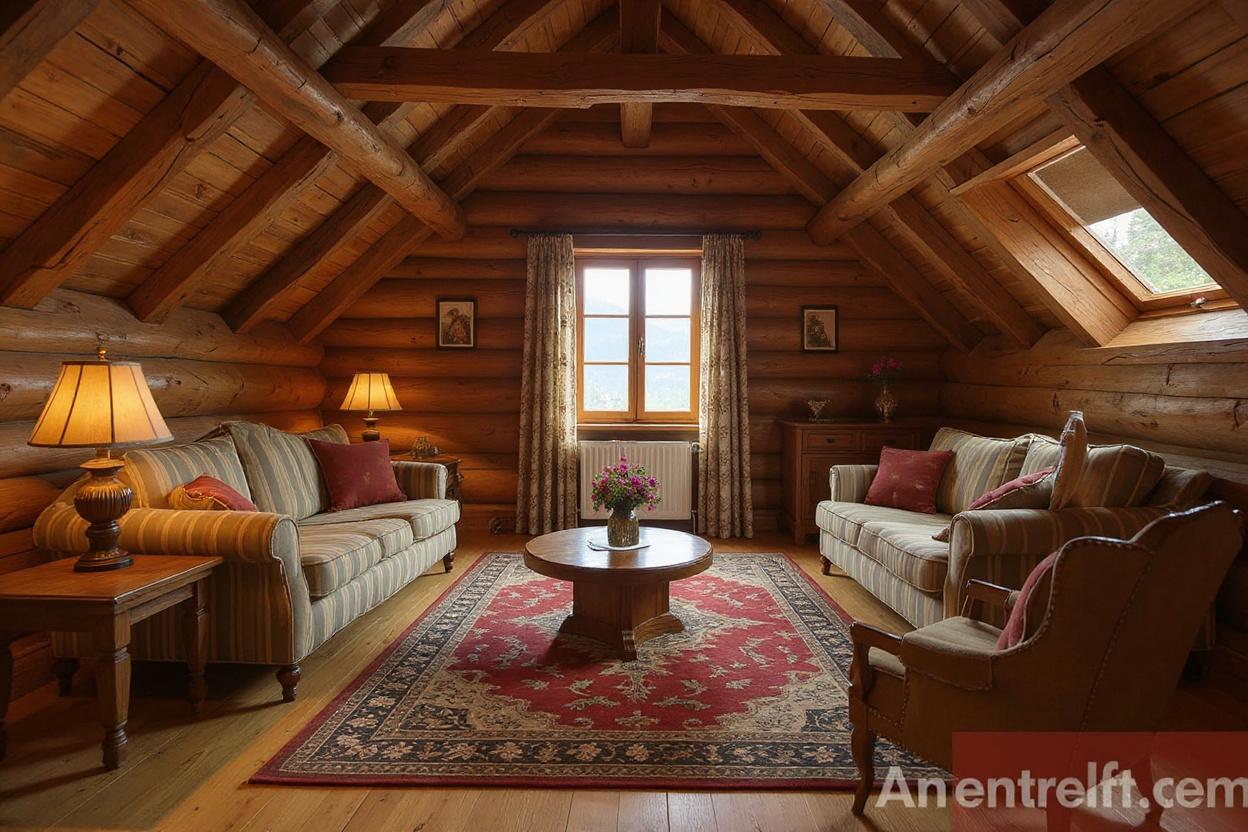 Home staging grenier / combles : ambiance Chalet alpin