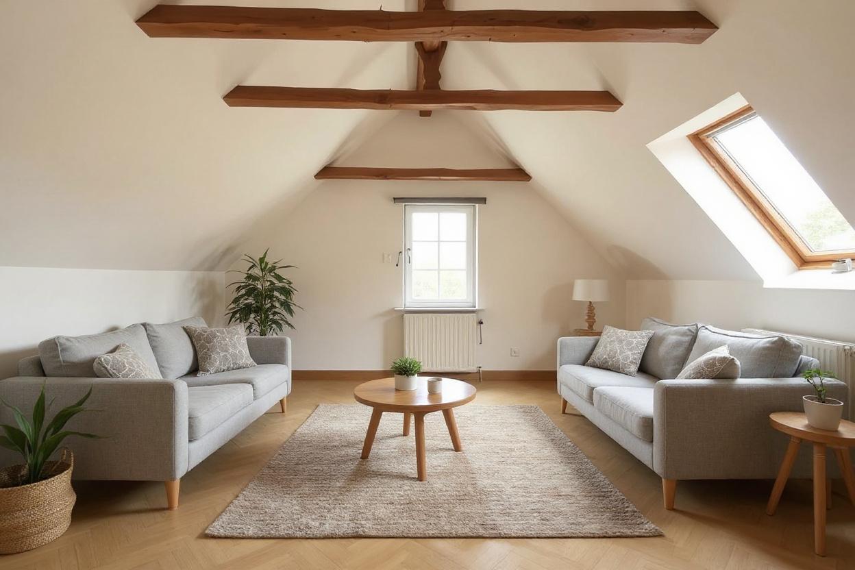 Home staging grenier / combles : ambiance Scandinave